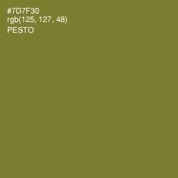 #7D7F30 - Pesto Color Image