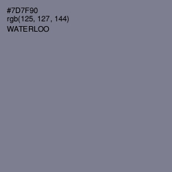 #7D7F90 - Waterloo  Color Image