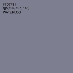 #7D7F91 - Waterloo  Color Image