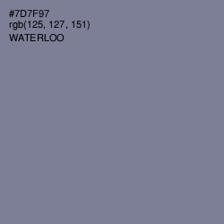 #7D7F97 - Waterloo  Color Image