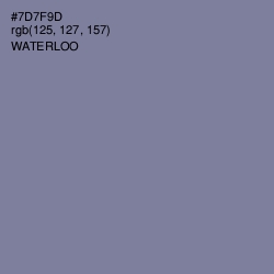 #7D7F9D - Waterloo  Color Image