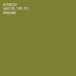 #7D8033 - Wasabi Color Image