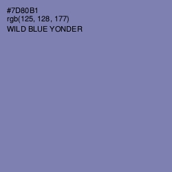 #7D80B1 - Wild Blue Yonder Color Image