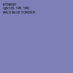 #7D80B7 - Wild Blue Yonder Color Image