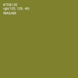 #7D812E - Wasabi Color Image