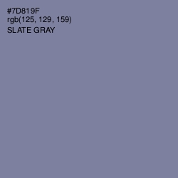 #7D819F - Slate Gray Color Image