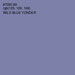 #7D81A9 - Wild Blue Yonder Color Image