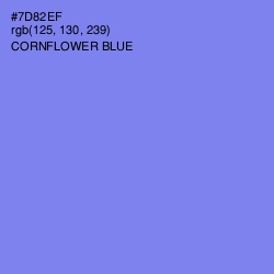 #7D82EF - Cornflower Blue Color Image