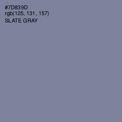 #7D839D - Slate Gray Color Image