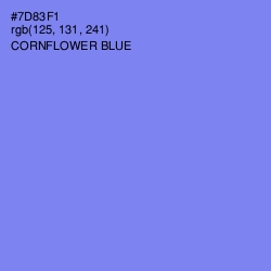 #7D83F1 - Cornflower Blue Color Image