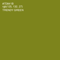 #7D841B - Trendy Green Color Image