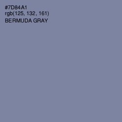 #7D84A1 - Bermuda Gray Color Image