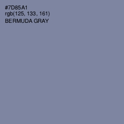 #7D85A1 - Bermuda Gray Color Image