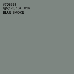 #7D8681 - Blue Smoke Color Image