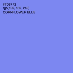 #7D87F2 - Cornflower Blue Color Image