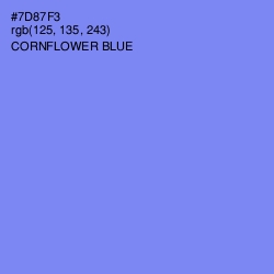 #7D87F3 - Cornflower Blue Color Image