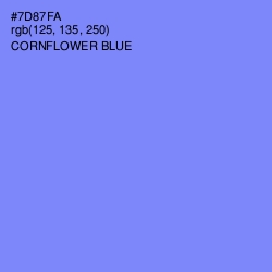 #7D87FA - Cornflower Blue Color Image