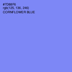 #7D88F6 - Cornflower Blue Color Image