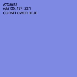 #7D89E3 - Cornflower Blue Color Image