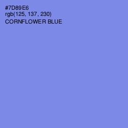 #7D89E6 - Cornflower Blue Color Image