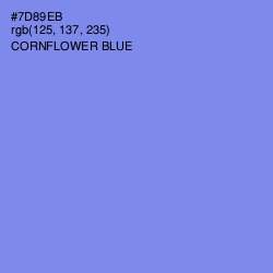 #7D89EB - Cornflower Blue Color Image