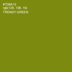 #7D8A10 - Trendy Green Color Image