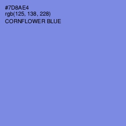 #7D8AE4 - Cornflower Blue Color Image