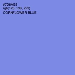 #7D8AE5 - Cornflower Blue Color Image