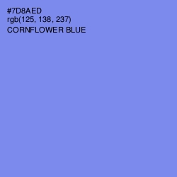 #7D8AED - Cornflower Blue Color Image