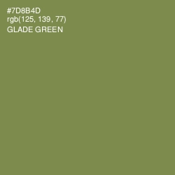 #7D8B4D - Glade Green Color Image