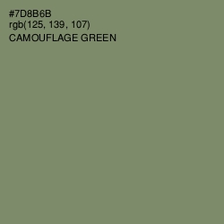 #7D8B6B - Camouflage Green Color Image