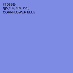 #7D8BE4 - Cornflower Blue Color Image