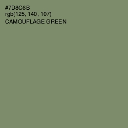 #7D8C6B - Camouflage Green Color Image