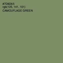 #7D8D65 - Camouflage Green Color Image