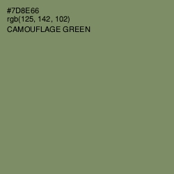 #7D8E66 - Camouflage Green Color Image