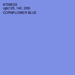#7D8EE5 - Cornflower Blue Color Image