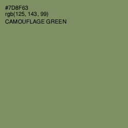 #7D8F63 - Camouflage Green Color Image