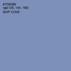 #7D90B9 - Ship Cove Color Image