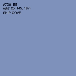 #7D91BB - Ship Cove Color Image