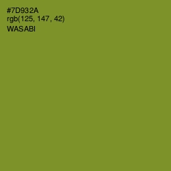 #7D932A - Wasabi Color Image