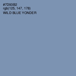 #7D93B2 - Wild Blue Yonder Color Image