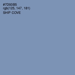 #7D93B5 - Ship Cove Color Image