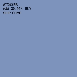 #7D93BB - Ship Cove Color Image