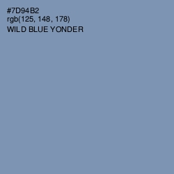 #7D94B2 - Wild Blue Yonder Color Image