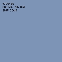 #7D94B6 - Ship Cove Color Image