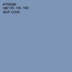 #7D95B6 - Ship Cove Color Image
