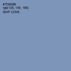 #7D95B9 - Ship Cove Color Image