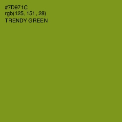 #7D971C - Trendy Green Color Image