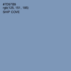 #7D97B9 - Ship Cove Color Image