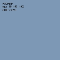#7D98B4 - Ship Cove Color Image